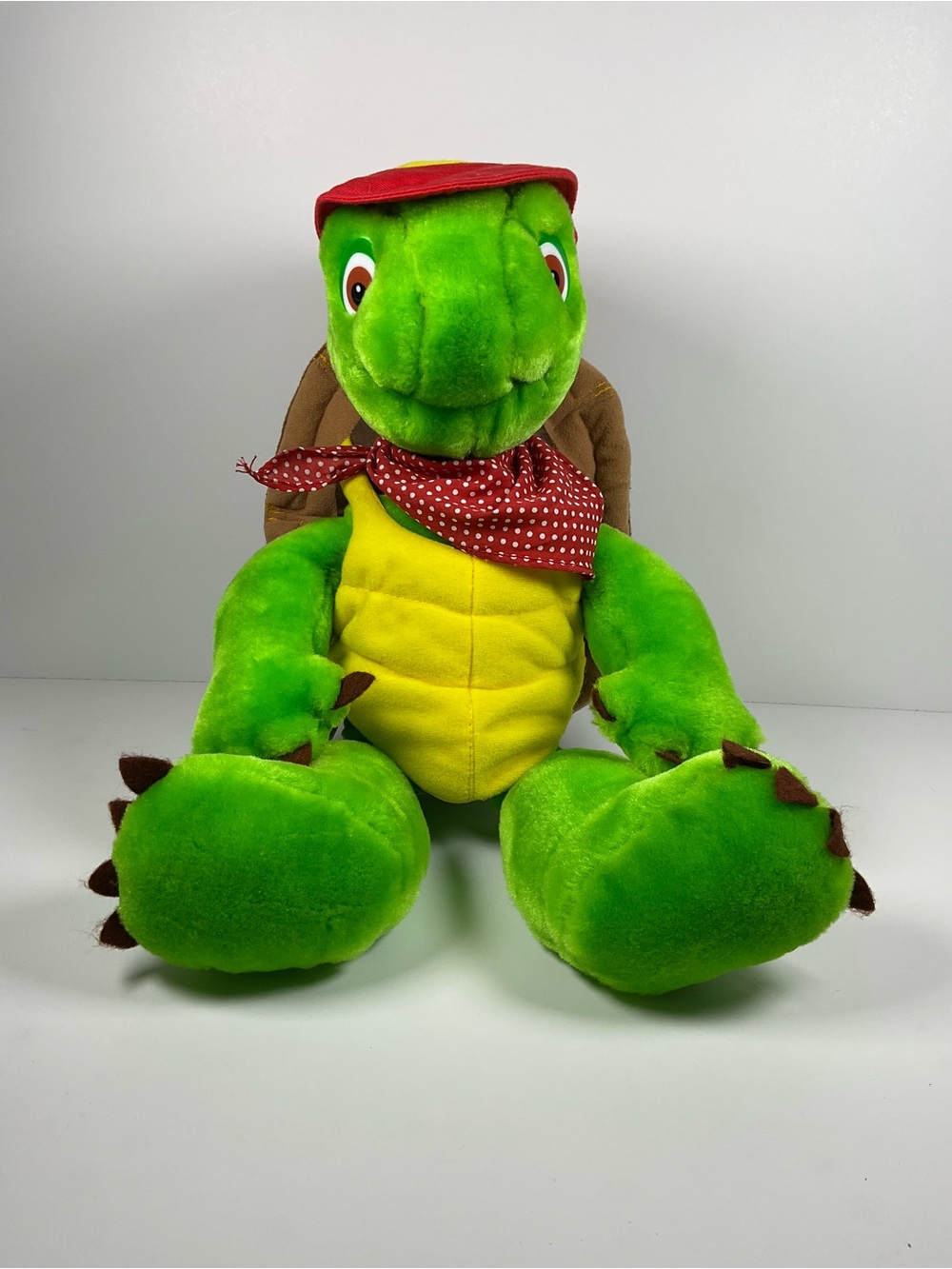 Vintage 1986 Franklin the Turtle Plush Toy by Irwin Toy Ltd. Canada ✨ 16”